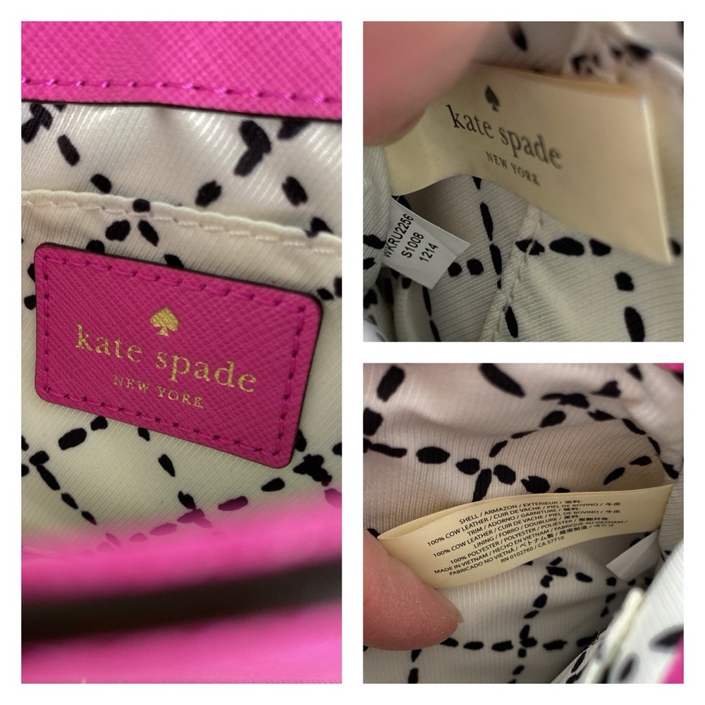 Kate Spade EUC Sally Newberry Lane Hot Pink Leather Turnlock Crossbody - Picture 11 of 16